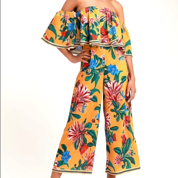 Lulus Cute Floral Jumpsuit NEW